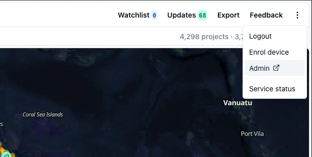 The project details panel in RenewMap