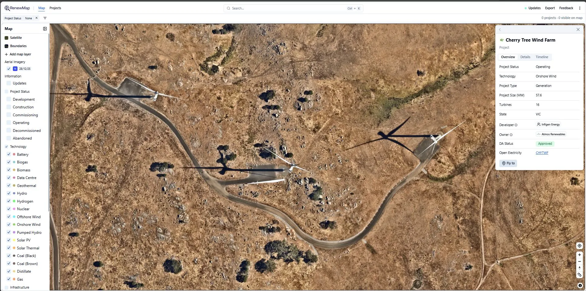 Cherry Tree Wind Farm – Nearmap high-resolution aerial imagery