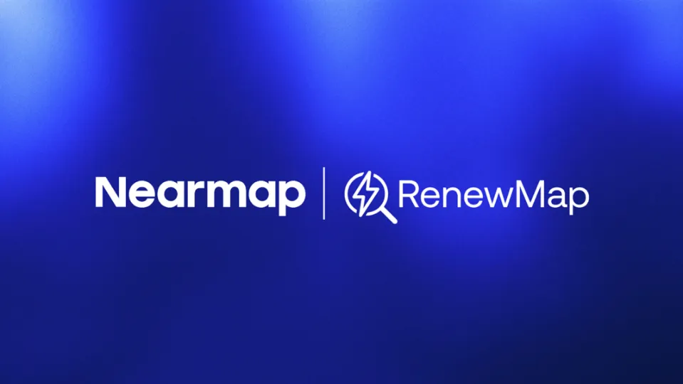 Aerial imagery integration showing renewable energy projects